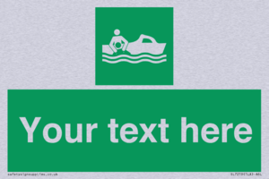 Custom sign safe condition Rescue boat